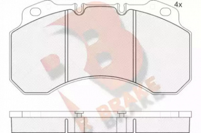 R BRAKE rb1245 -  Комплект тормозных колодок, дисковый тормоз
